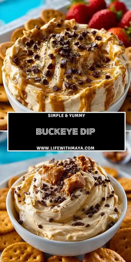 Creamy Buckeye Dip served in a bowl for parties and gatherings