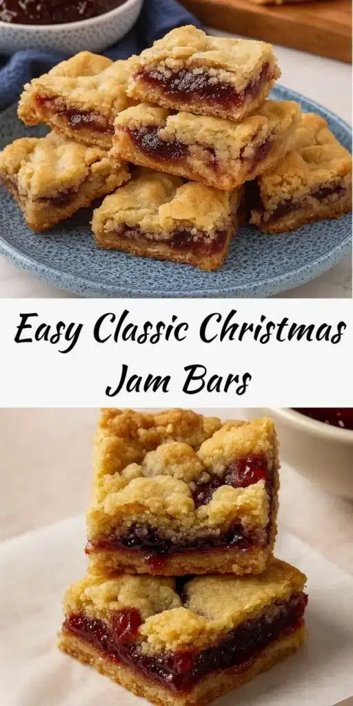 Classic Christmas Jam Bars ready for the holiday season