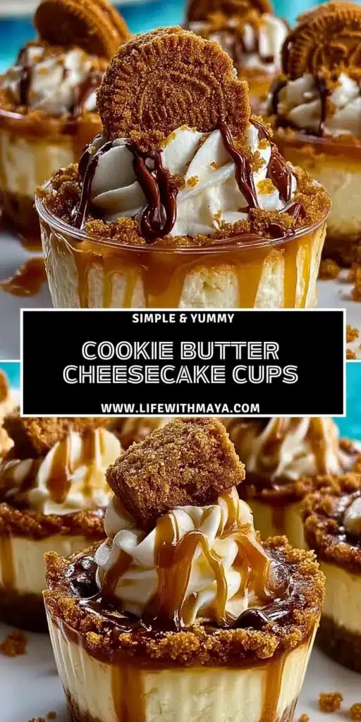 Delicious Cookie Butter Cheesecake Cups served in a dessert dish