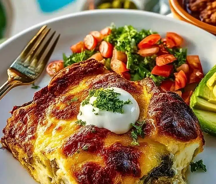 Easy and delicious chile relleno casserole baked to perfection.