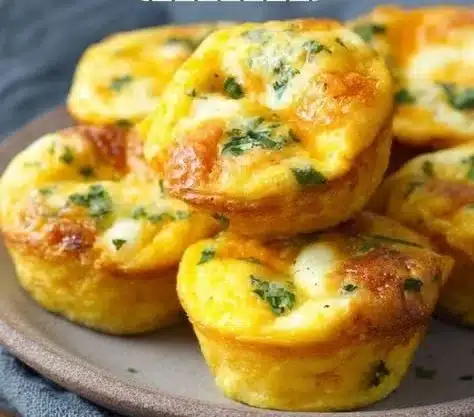 Delicious homemade egg bites served in a white bowl