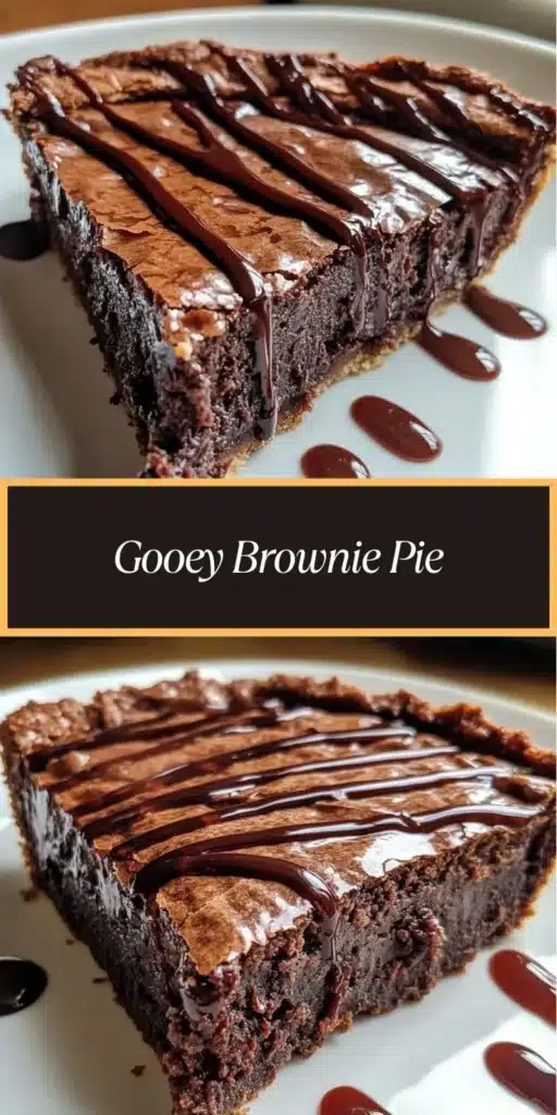 Delicious gooey brownie pie served with a scoop of ice cream
