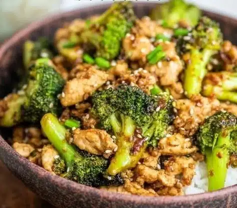 Healthy ground chicken cooked with fresh ingredients for clean eating recipes.