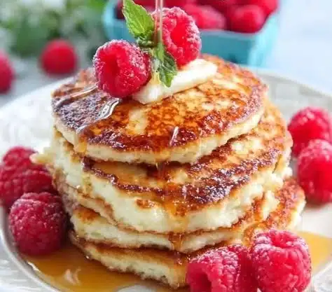 Healthy Cottage Cheese Pancakes 30 Delicious healthy cottage cheese pancakes topped with fresh berries and syrup