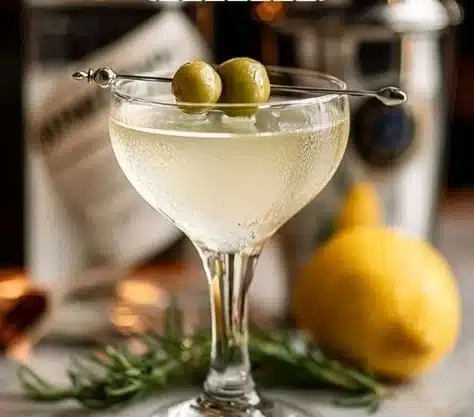 A classic Gin Martini served in a chilled glass with an olive garnish.