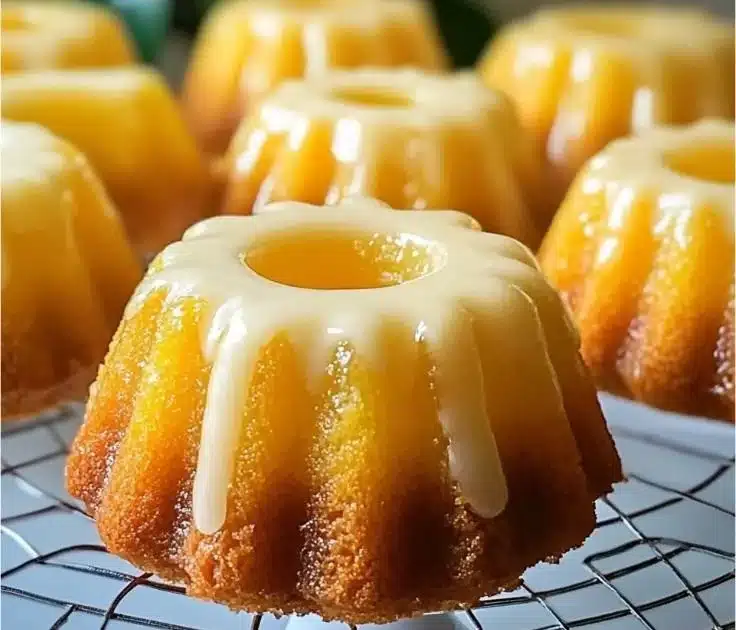 Delicious Mini Citrus Bundt Cakes garnished with citrus slices