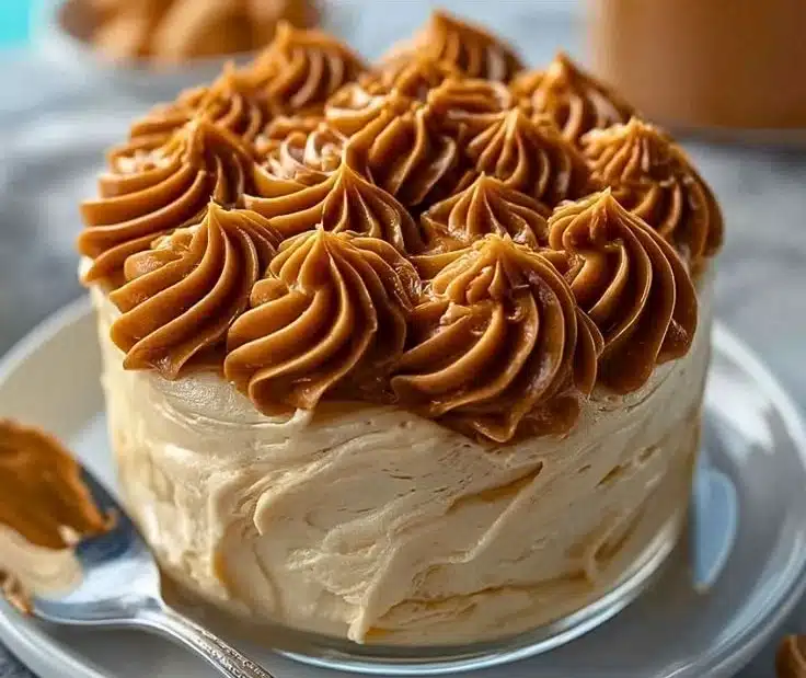 Peanut Butter Icing 6 Delicious peanut butter icing on a homemade cupcake