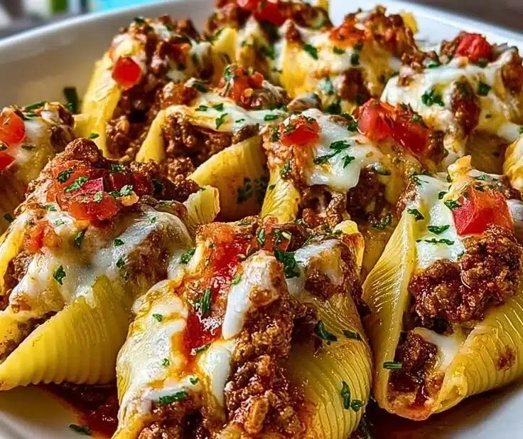 Taco Stuffed Shells 11 Delicious taco stuffed shells filled with seasoned meat and cheese