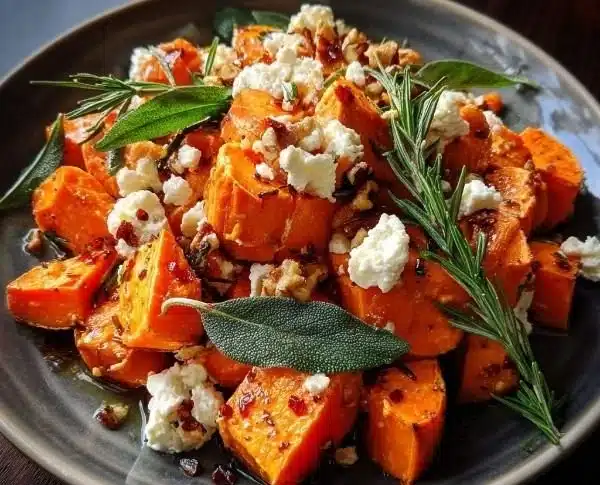 Viral Sweet Potato Goat Cheese Sage 26 Viral sweet potato with goat cheese and sage dish