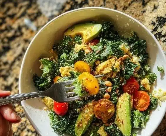 Food Babe Inspired Power Salad 15 Colorful Food Babe Inspired Power Salad with fresh vegetables and toppings