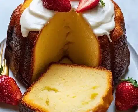 Cream Cheese Pound Cake 2 Delicious slice of cream cheese pound cake on a plate