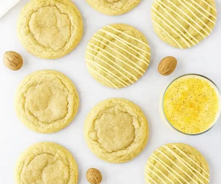 Delicious eggnog cookies, soft and chewy, perfect for holiday treats.