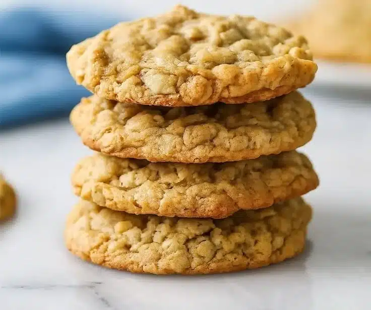 Delicious homemade oatmeal cookies on a cooling rack