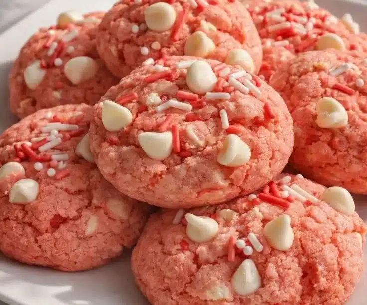 Delicious Valentine's Day cake cookies decorated with hearts and love themes.