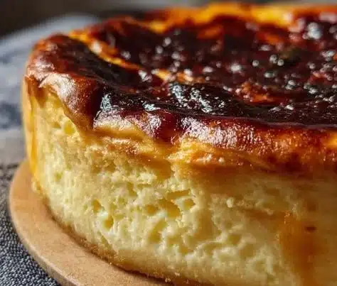 Deliciously creamy Burnt Basque Cheesecake with a caramelized top