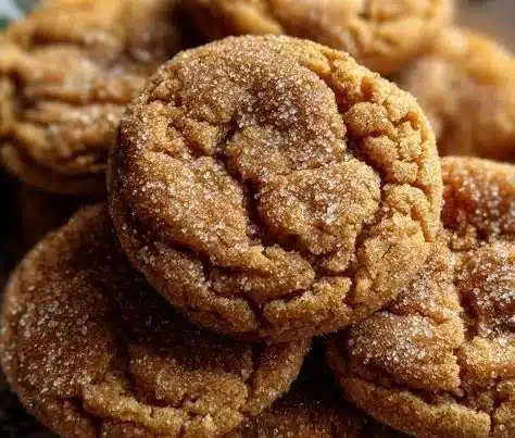 Freshly baked chewy maple cinnamon cookies cooling on a wire rack