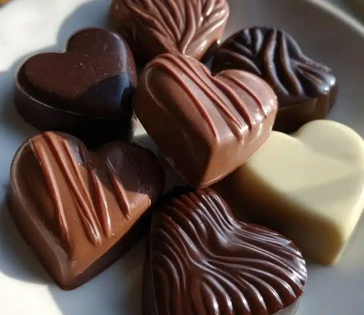 Elegant Japanese Valentine's chocolate boxes filled with unique flavors.