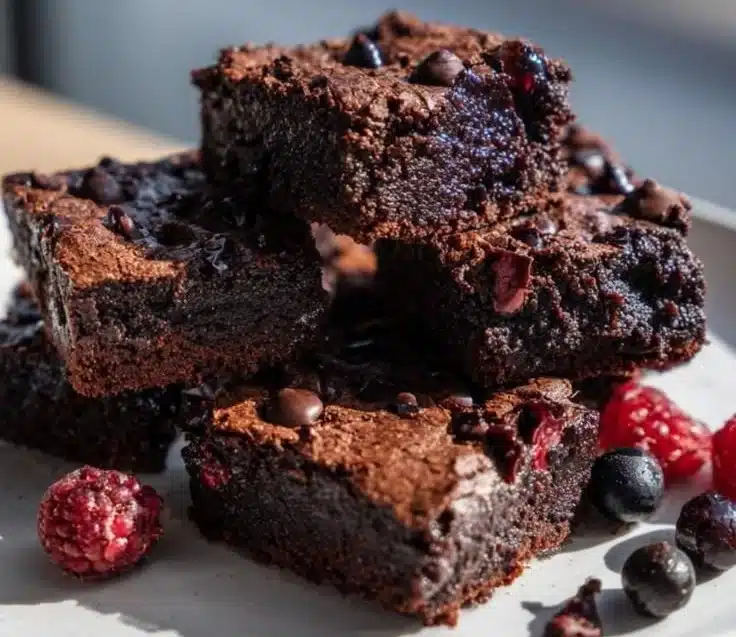 Valentine's Day healthier dessert beautifully arranged on a plate.